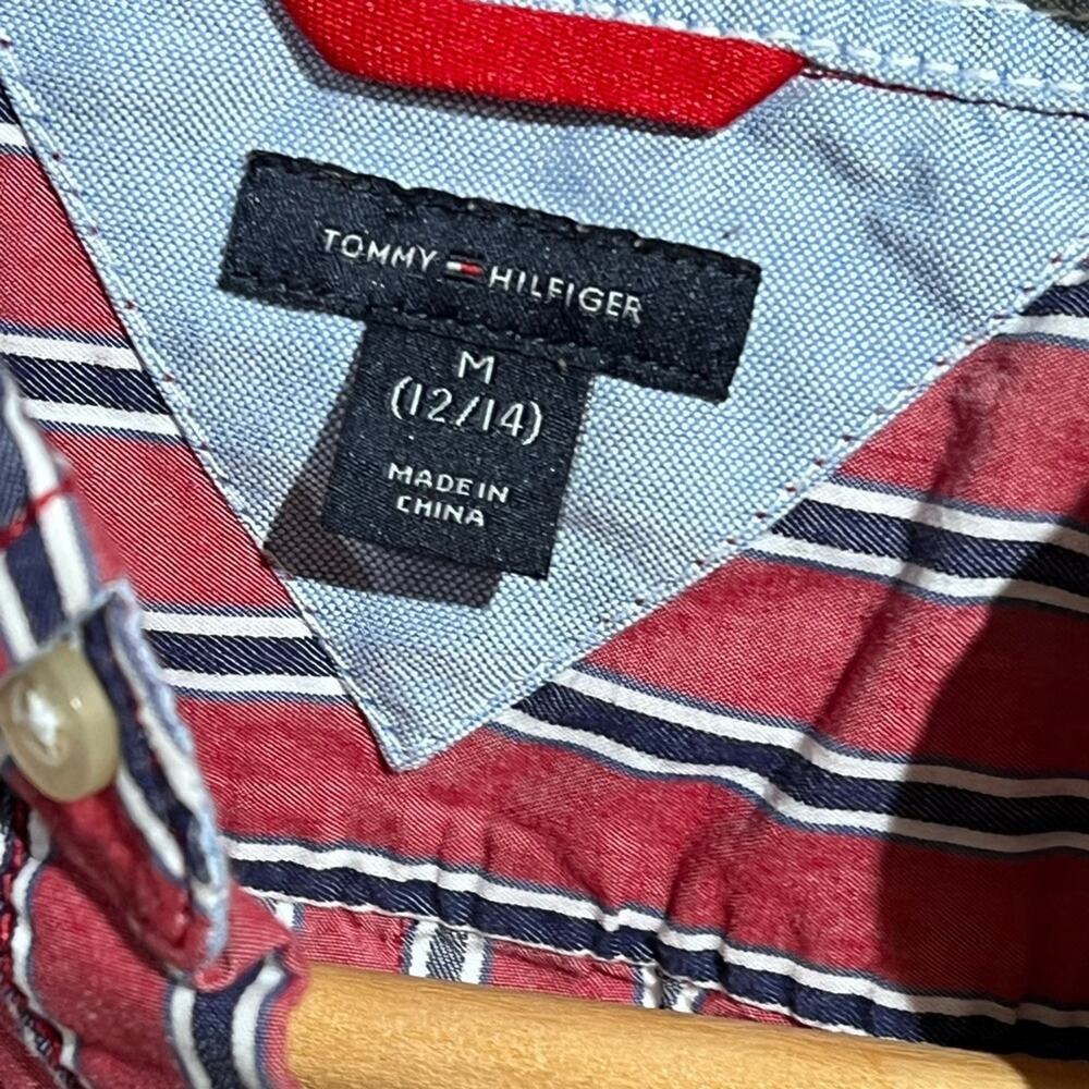 Tommy Hilfiger boys long sleeve button up size medium 12/14 EUC - Picture 3 of 3